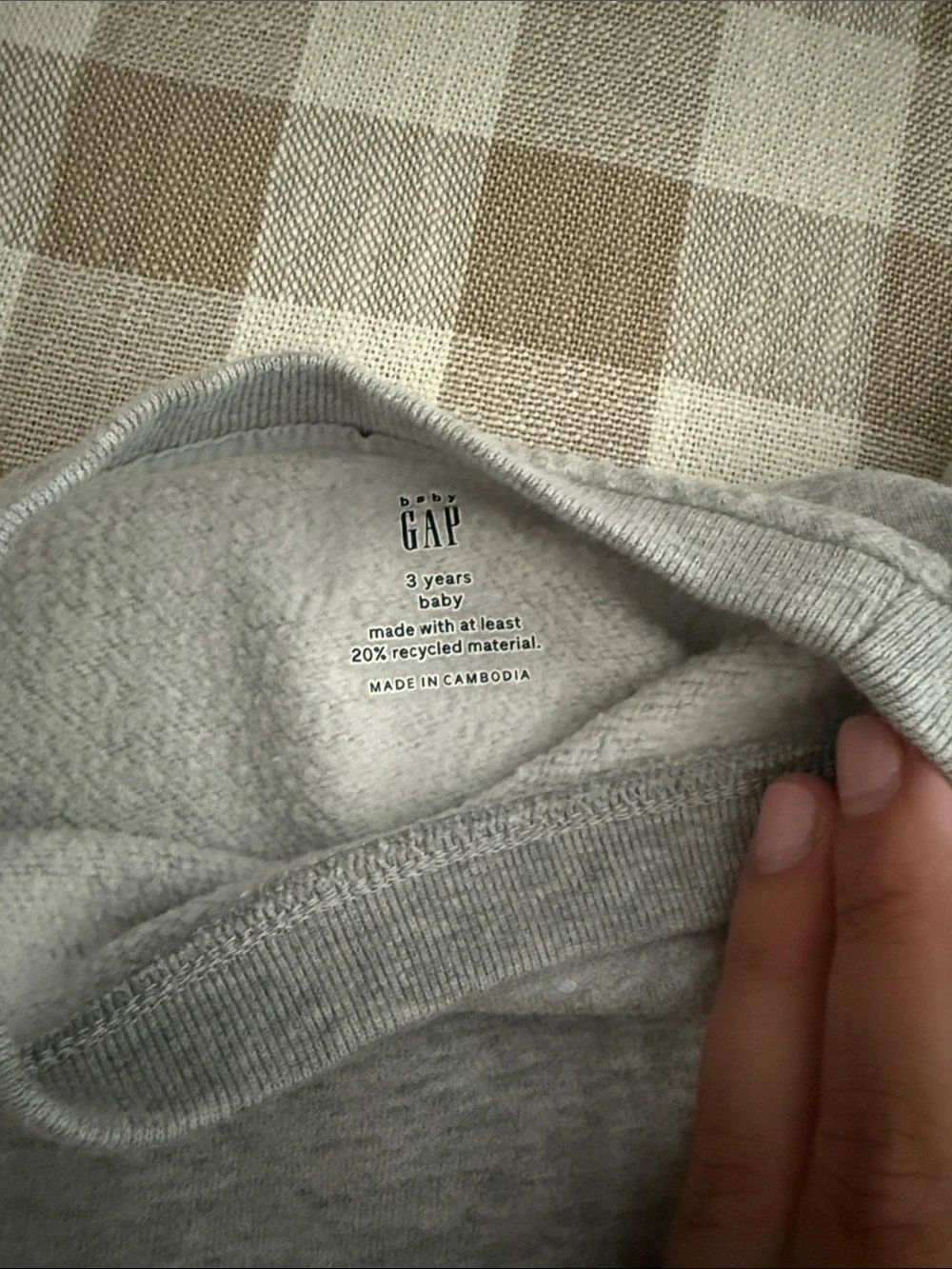 GAP Toddler Light Gray Sweatshirt and Scalloped Hem Joggers - 3T